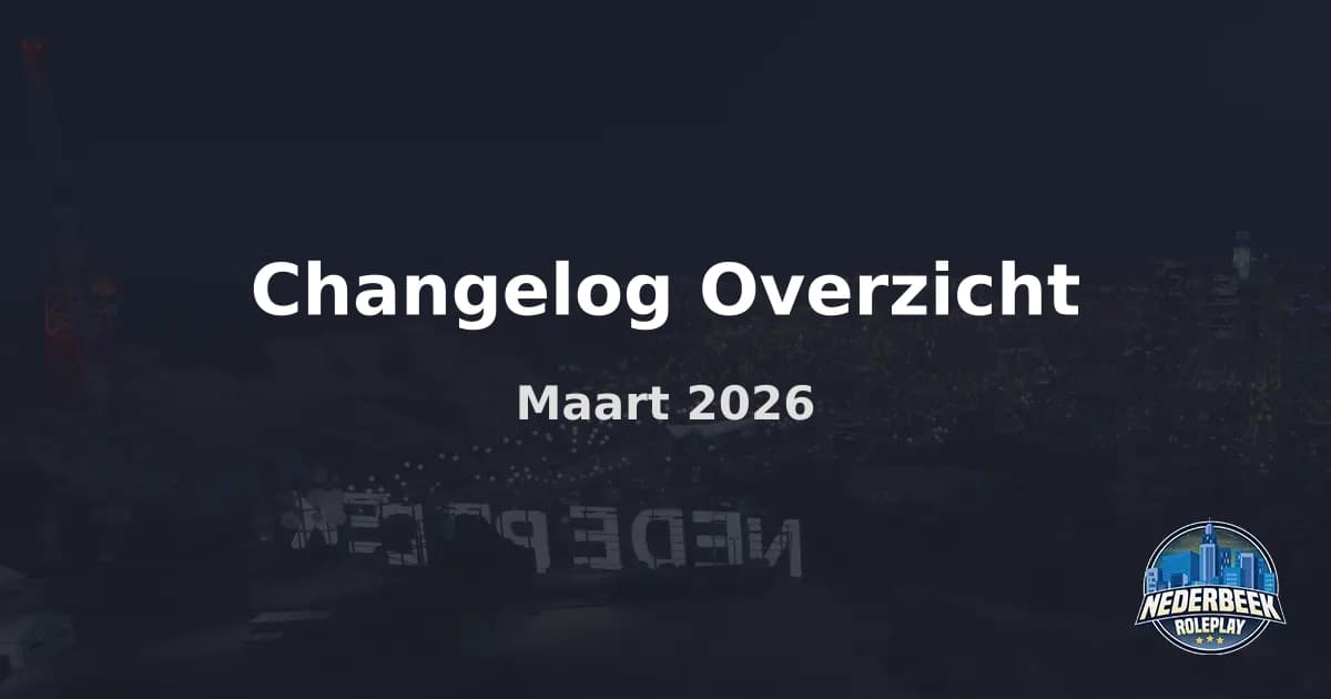 Changelog Overzicht - Maart 2026