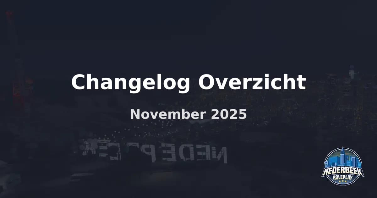 Changelog Overzicht - November 2025