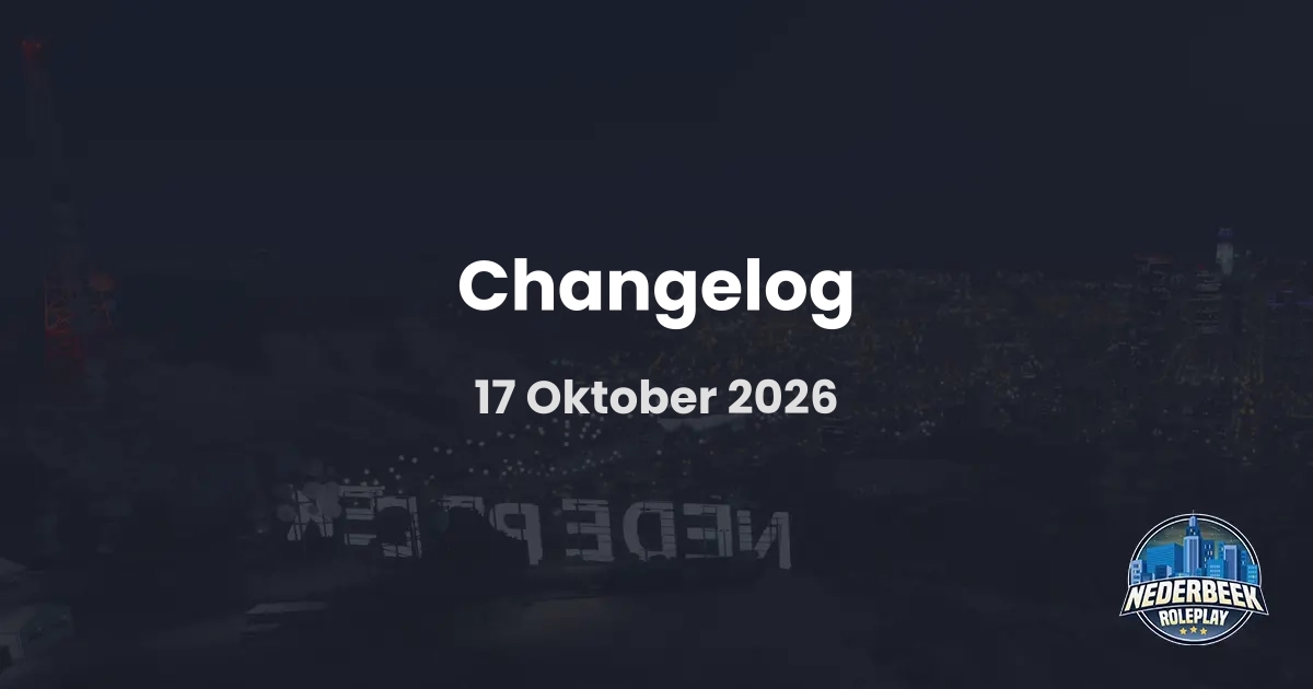 Changelog - 17 Oktober 2026