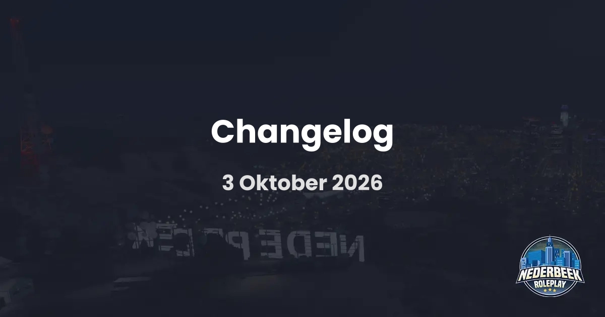 Changelog - 3 Oktober 2026