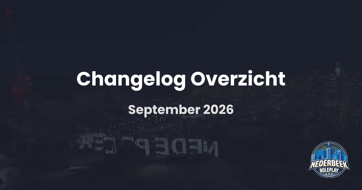Changelog Overzicht - September 2026