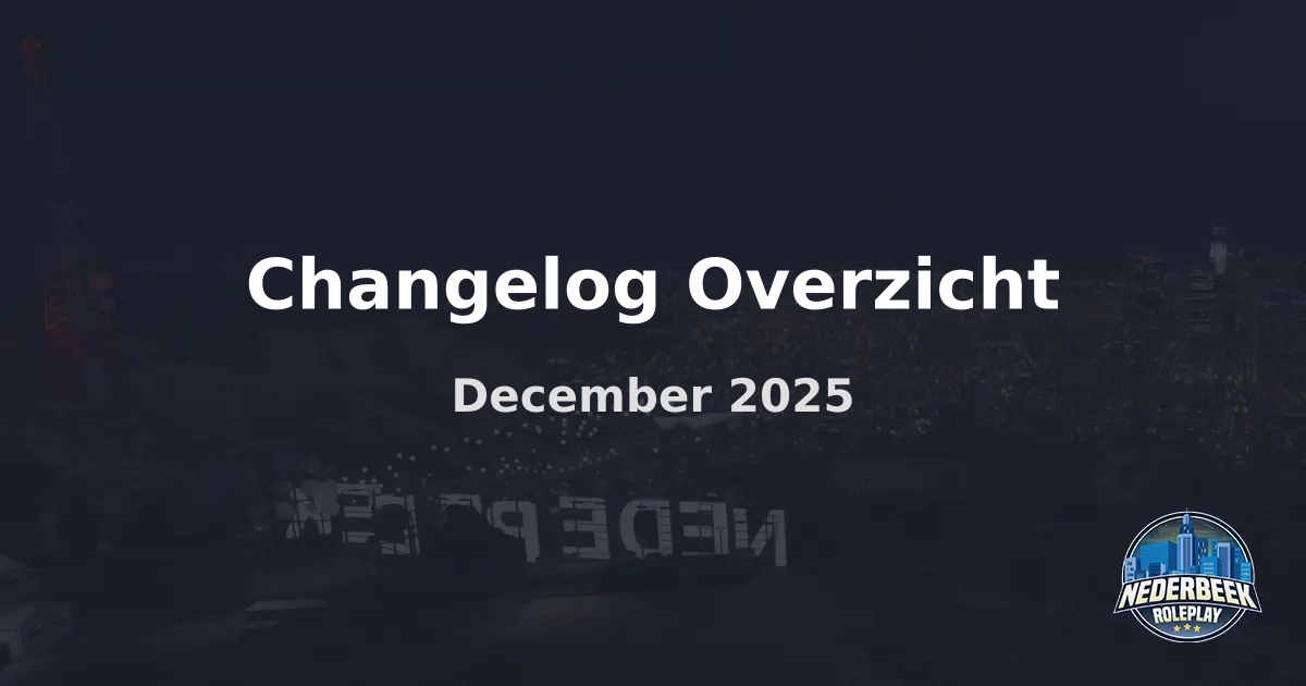 Changelog Overzicht - December 2025